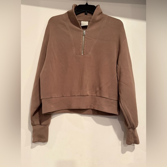 Varley Davidson Sweat Half-zip Swan Necked Collar Super Soft Lightweight Size S - Picture 2 of 6